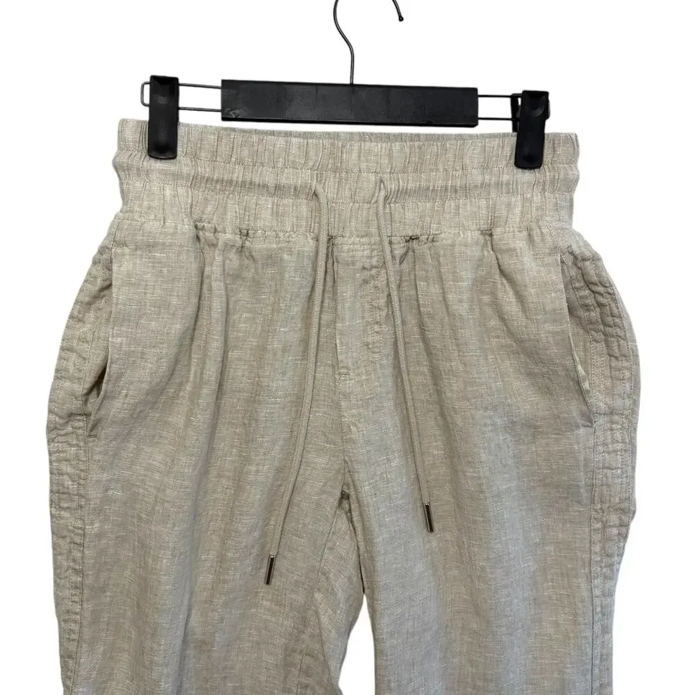 Quince Women's 100% European Linen Wide Leg Pants Women's Sz XS Beige Flax